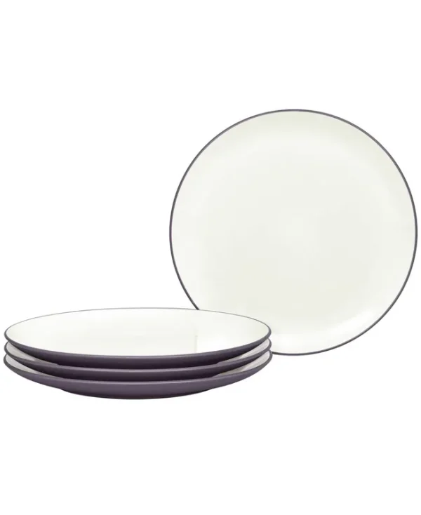 Noritake Colorwave Coupe Dinner Plates, Set of 4 - Plum