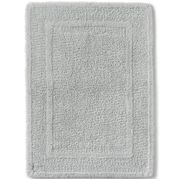Lands' End Essential Reversible Bath Rug, Grey, 16x23