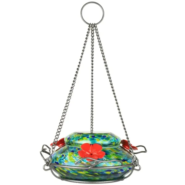 Wild Wings Spring Rain Illuminated Hummingbird Feeder
