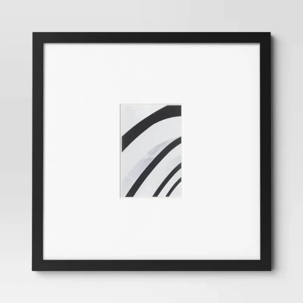 15"x15" to 4"x6" Square Wall Frame Black - Threshold