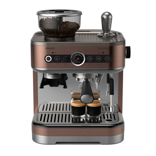 Philips Barista Brew Semi - Automatic Espresso Machine with Milk Frother, Silver Metal