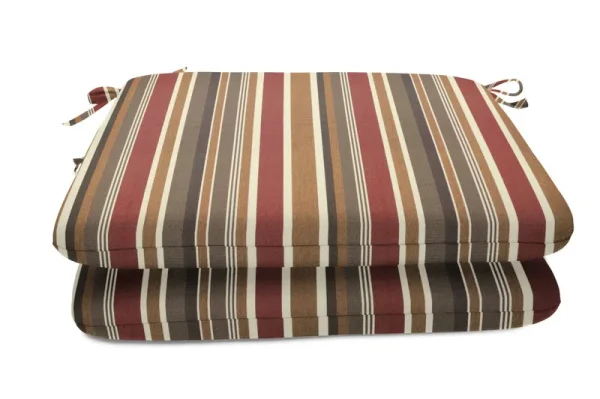 Sunbrella 18 inch x 18 inch Seat Pad 2 Pack - Brannon Redwood