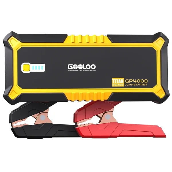 GOOLOO Car Jump Starter, 4000A Peak 12V Battery Jumper Pack for All Gas and up to 10.0 L Diesel Engine, Supersafe Lithium Portable Jump Box Battery Booster Box with USB Quick Charge and Type C Port