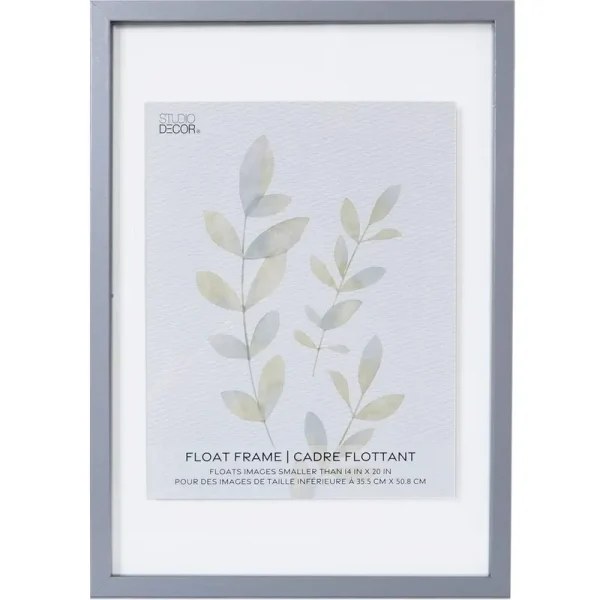 Gray Float Frame by Studio Dcor, Size: 14�� x 20��
