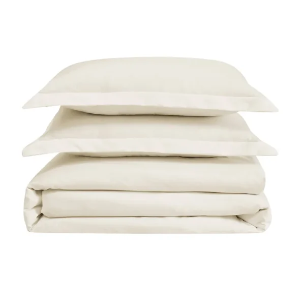 Cannon Heritage Solid Duvet Cover Set, Ivory, King