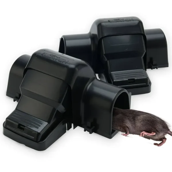 Ucatch Tunneled Rat Trap - Dual Entry Rodent Snap Trap with Child Safe, Pet Safe