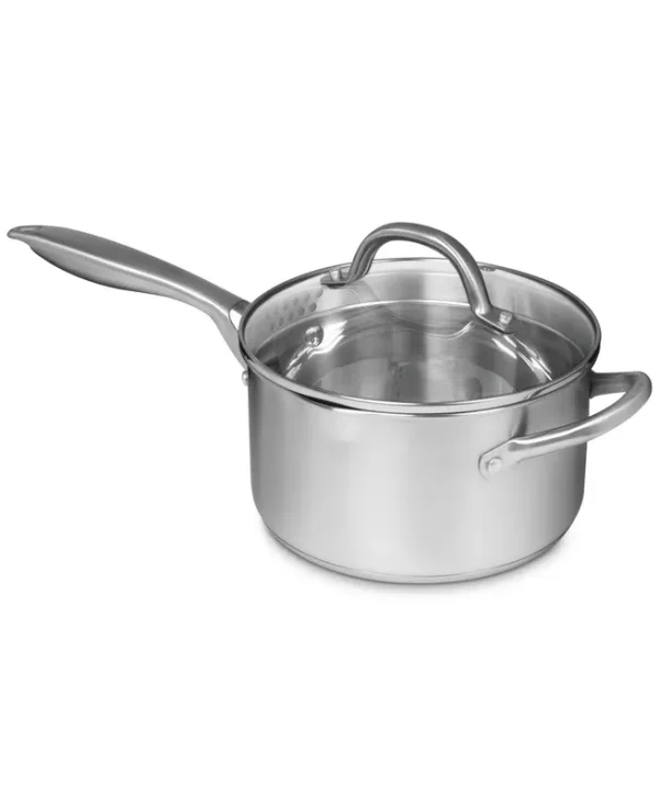 Sedona Pro Stainless Steel 3.5-Qt. Saucepan with Draining Lid - Silver