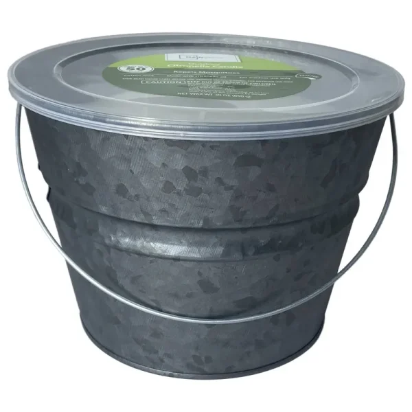 Mainstays 3-Wick Dark Galvanized Bucket Outdoor Citronella Candle