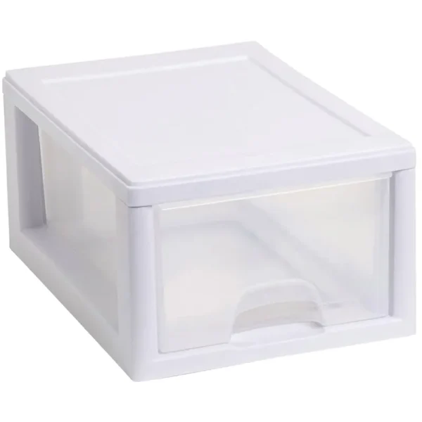 Sterilite Stackable Storage Drawer, White