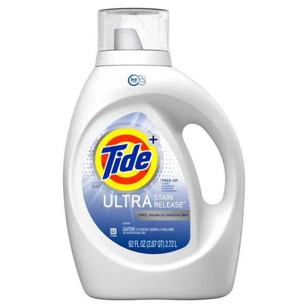 Tide Detergent, Ultra Stain Release, HE Turbo Clean - 92 fl oz