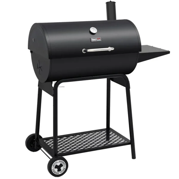 Royal Gourmet 30" CC1830 627 Square Inches Barrel Charcoal Grill with Side Table