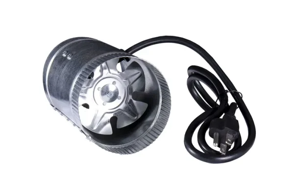 Hydro Crunch 100 CFM 4 in. Inline Duct Booster Fan for Indoor Garden Ventilation