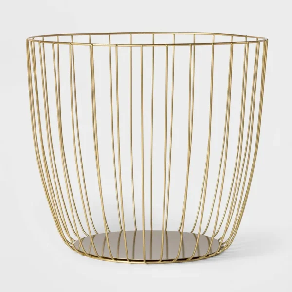 Threshold Large Metal Wire Basket Gold