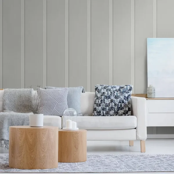 NextWall Faux Board and Batten Peel and Stick Wallpaper (Harbor Grey)