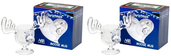Christmas Eggnog Moose Mugs - Safer Than Glass