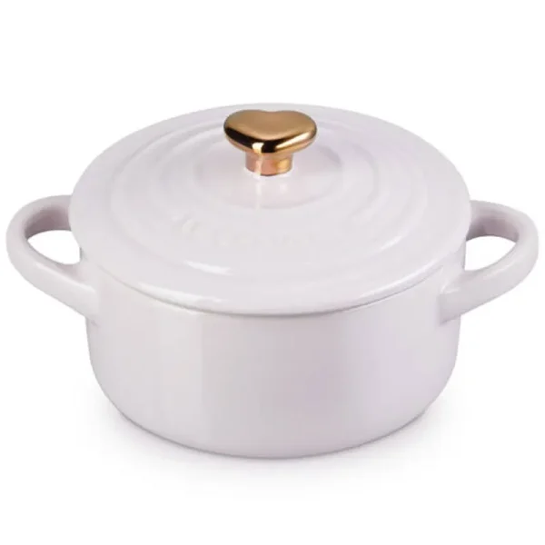 Le Creuset Mini Round Cocotte with Heart Knob in Shallot