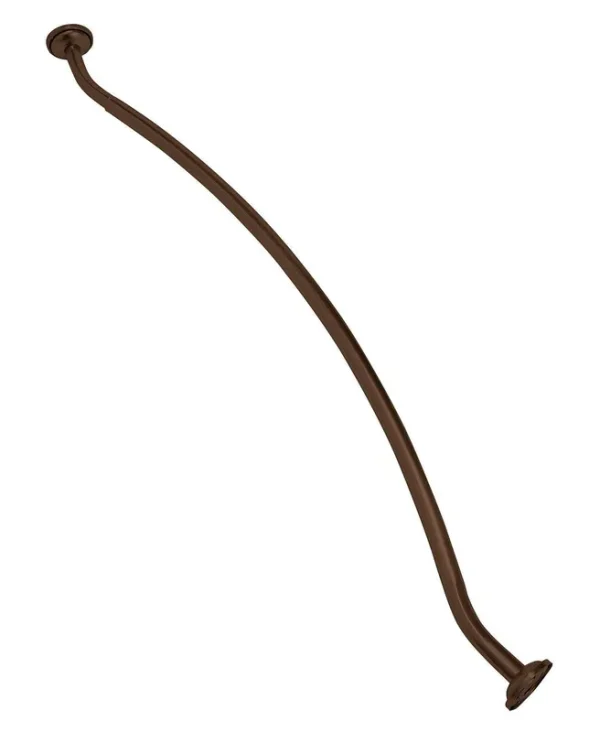 Bath Bliss Expandable 42 to 72 inch Curved Shower Curtain Rod Bronze