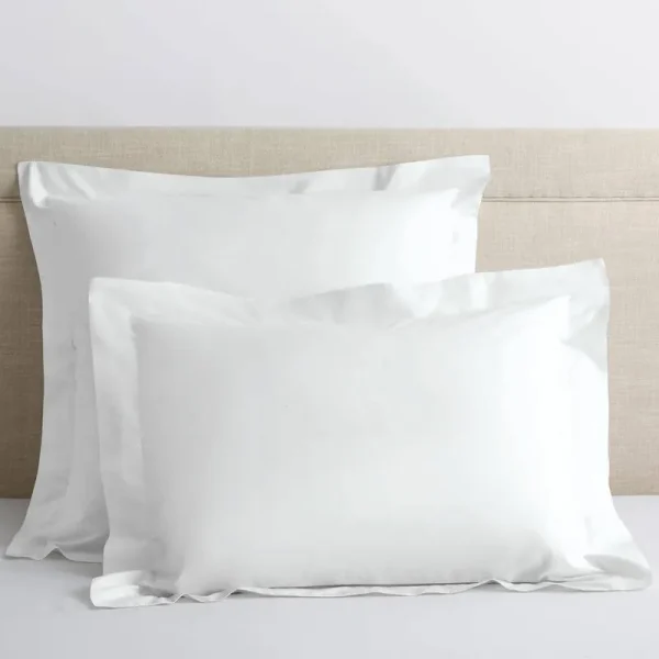 The Company Store Company Cotton White Solid 300-Thread Count Cotton Percale Euro Sham