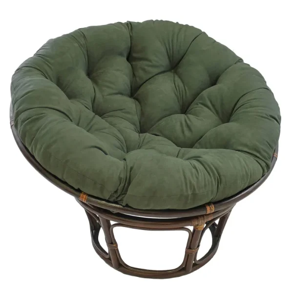 Blazing Needles 48 in. Solid MicroSuede Papasan Cushion, Hunter Green