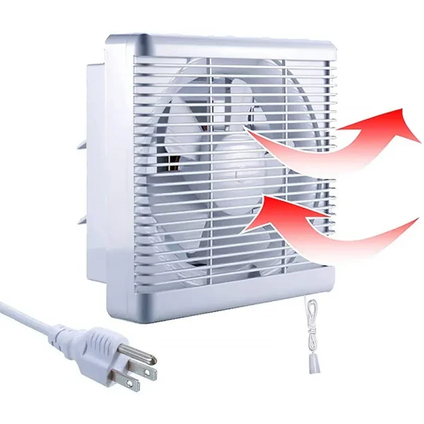 SAILFLO Exhaust Fan 6 inch Window Exhaust Fan Bathroom Wall-Mounted 176 CFM Reversible Airflow Blades, 6" Diameter Propeller - 1