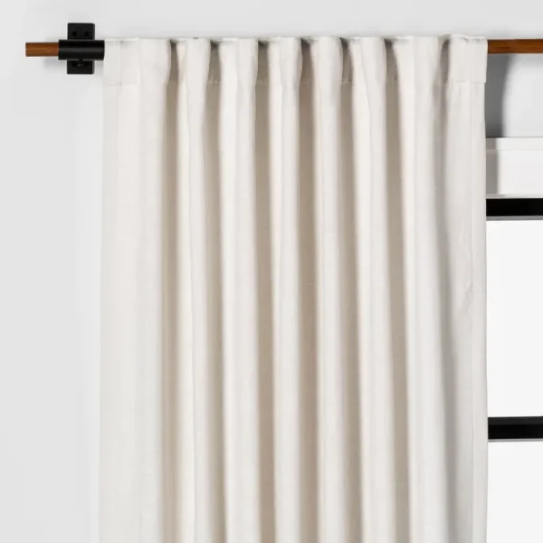 84" Fresno Curtain Panel Sour Cream - Hearth & Hand with Magnolia