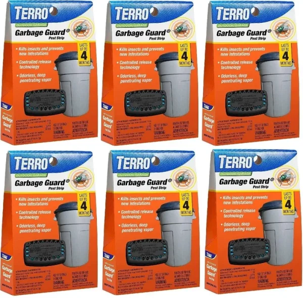 Terro T800 Garbage Guard Kills Insects and Prevents New Infestations, Black, 6 Pack