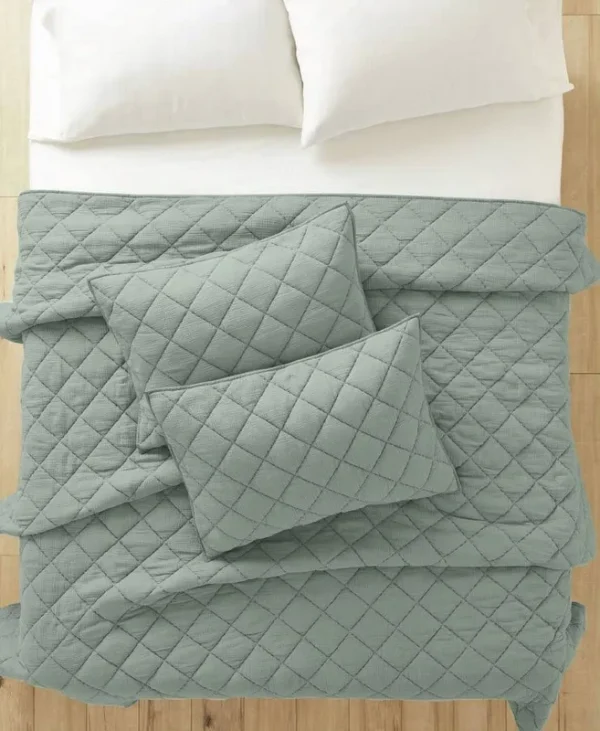 Better Homes & Gardens Standard Sham Diamond Gauze Quilt - Sage - 2 ct
