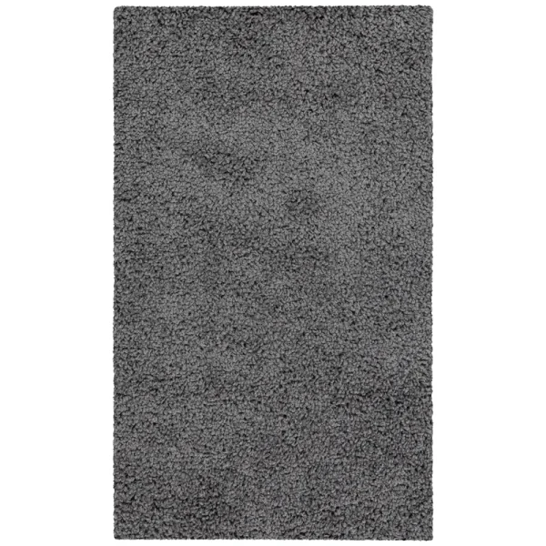 Mainstays Solid Casual Gray Shag Indoor Accent Rug, 2'6"x3'10"