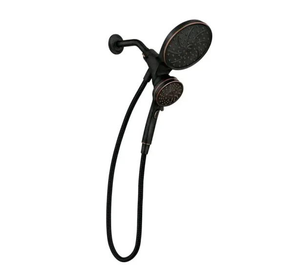 Moen Attract with Magnetix 6-Spray 6.75 in. Dual Shower Head and Adjustable Handheld in Mediterranean Bronze