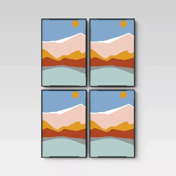 4" x 6" Set of 4 Format Frames Black - Room Essentials