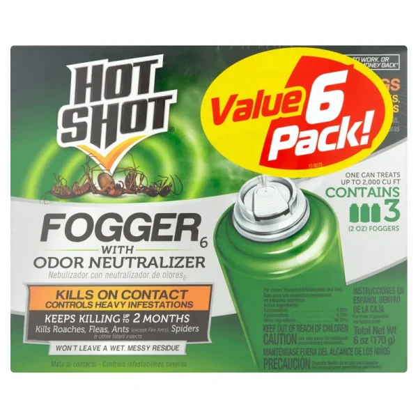 Hot Shot Fogger with Odor Neutralizer, 3-Pack, 2-Ounce