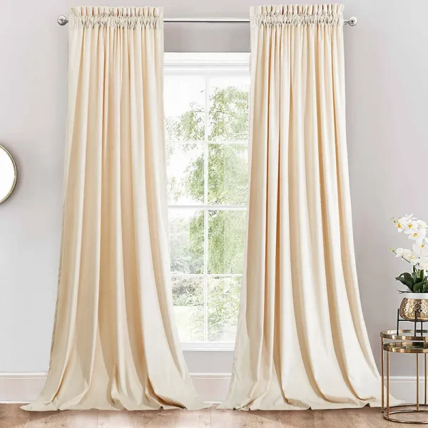 Heavyweight Velvet Curtain Rod Pocket Panels (Set of 2) 63" / Gray by Royal Tradition