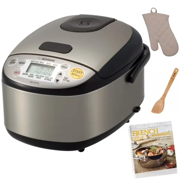 Zojirushi Micom Rice Cooker and Warmer (3 - Cup) with Cookbook and Accessories