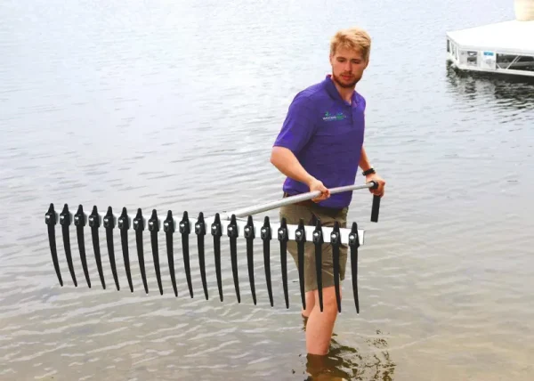 Rake Zilla | Extra Large Heavy Duty Aquatic Weed Rake with Long Tines for Lakes & Ponds