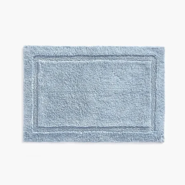Under The Canopy Plush Reversible Organic Bath Rug - Blue Fog Blue Fog / Small