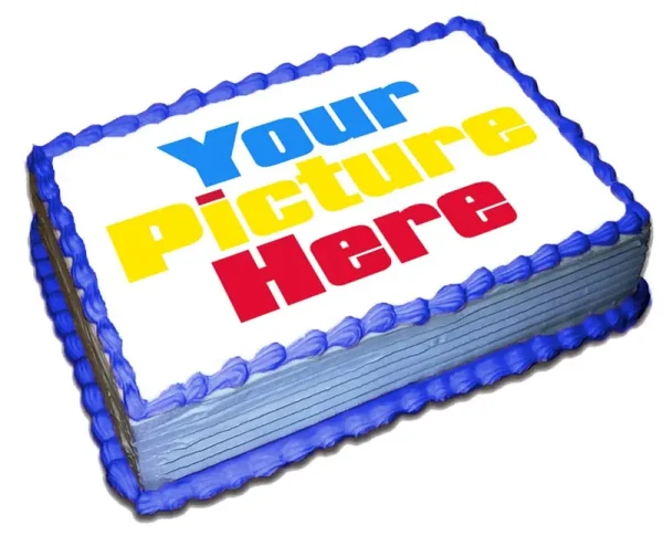 Custom Cake Image Personalized Cake Toppers 1/4 8 x 11 Inches Birthday Cake Topper
