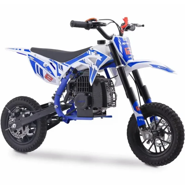 Mototec Villain 52cc 2 - Stroke Kids Gas Dirt Bike Blue