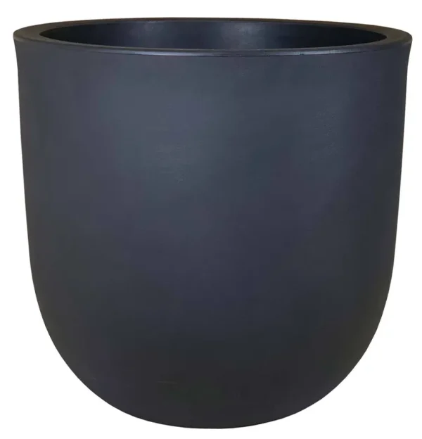 Better Homes & Gardens Mosswood Resin Planter - Matte Black - 18 in