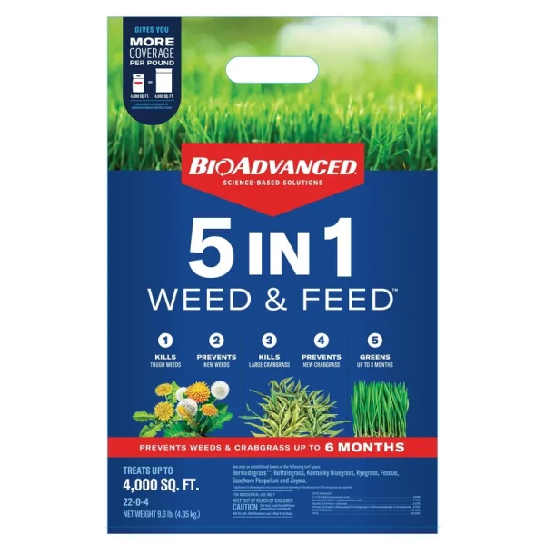 BioAdvanced 5-in-1 Weed & Feed