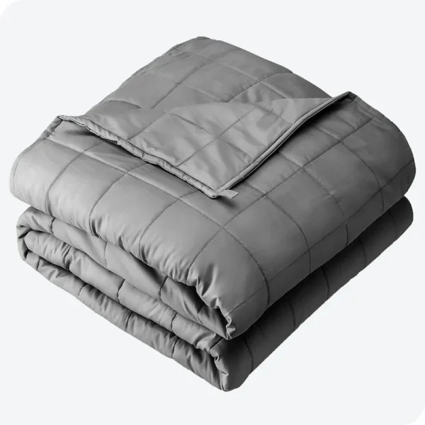 7 lb 40" x 60" Weighted Blanket Cotton Light Grey by Bare Home