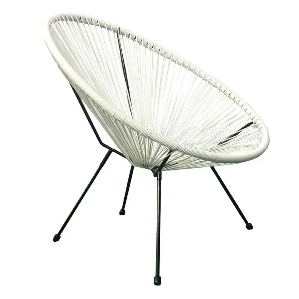 Highlanderhome Water - Resistant Retro - Modern Outdoor Acapulco Chair White