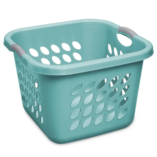 Sterilite 1.5 Bushel Ultra Teal Splash Square Laundry Basket, Green