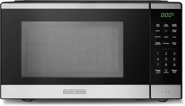 BLACK+DECKER 0.9 cu ft Microwave Oven Countertop, 6 Auto Menus, 10 Power Levels, Digital Panel, 900W