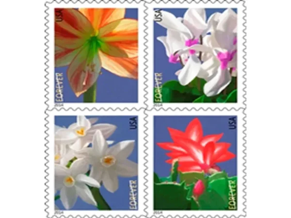 Forever Stamps 2014 Winter Flowers – Seasonal Blooms. First-Class Postage