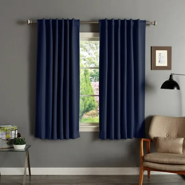 Best Home Fashion Blackout Curtain Panel Navy, Size: 52 x 63