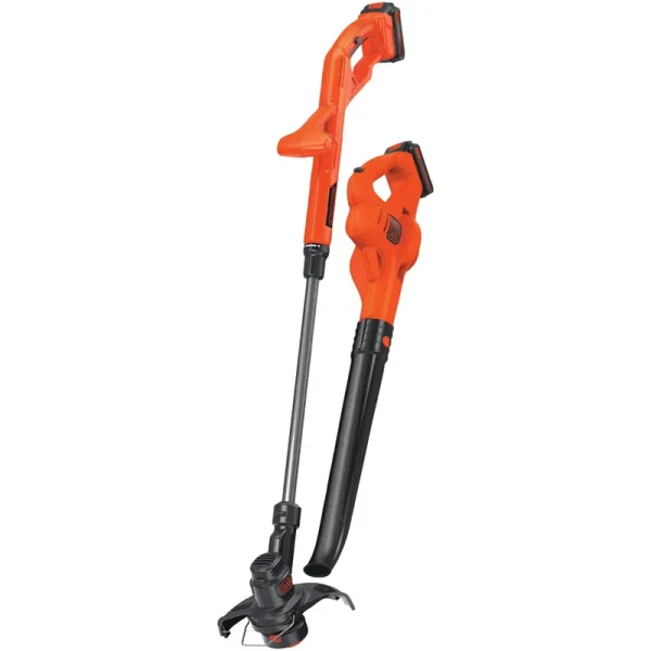 Black+decker LCC222 20-Volt MAX* 10 inch String Trimmer/Edger, Hard Surface Sweeper & 2- Combo Kit