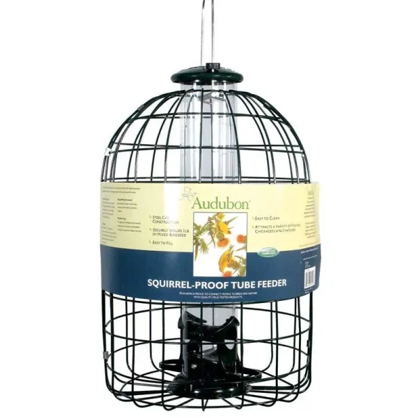 Audubon Squirrel Proof Caged Tube Feeder