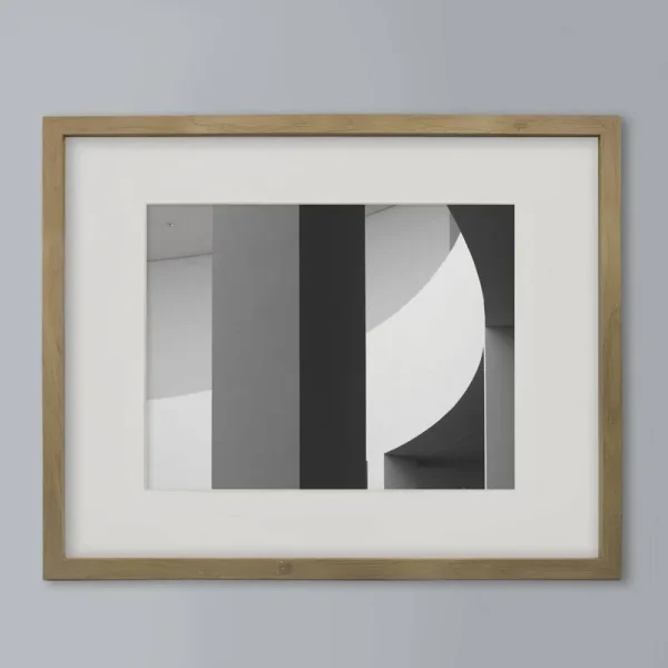 16" x 20" Matted to 11" x 14" Thin Gallery Frame Natural - Threshold