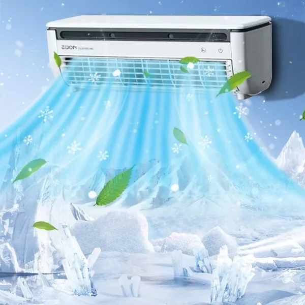 FYHALE 5, 000 BTU Wall Mounted Air Conditioner with Remote Control, Digital Display, Cool up to 150 Sq. Ft., Perfect for Small Bedroom, Living Room, Home Office, White