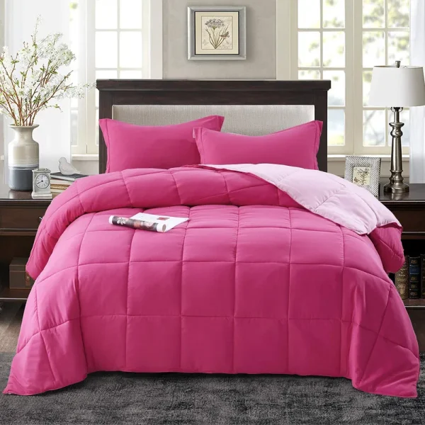Hig 2pc Down Alternative Comforter Set - All Season Reversible Comforter with Sh